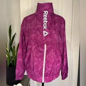 Women’s Reebok Printed Track Jacket small pink Print